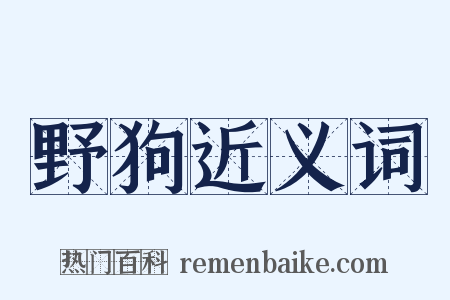 野狗近义词是什么意思的图片